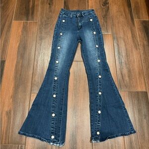 Stylish Blue Flared Women's Jeans